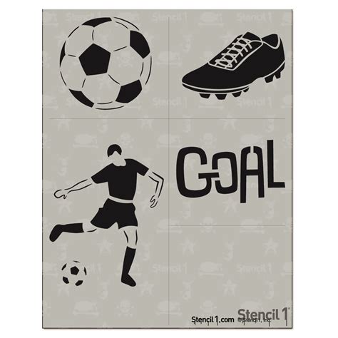 Soccer Stencil 4 Pack Stencil 1