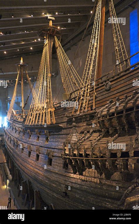 The Vasa Ship Inside The Vasa Museum In Stockholm Sweden Stock Photo