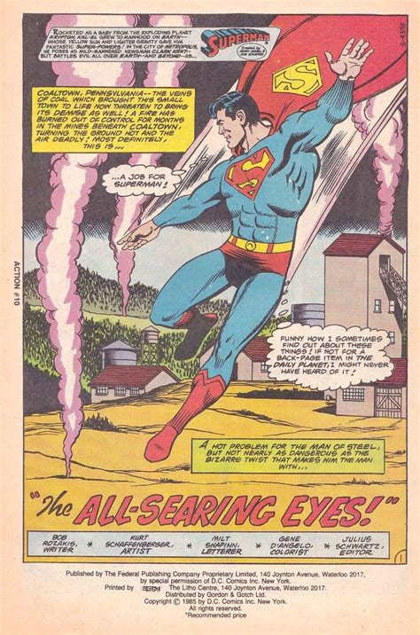 Ausreprints Superman Starring In Action Comics Federal 1984 Series 10