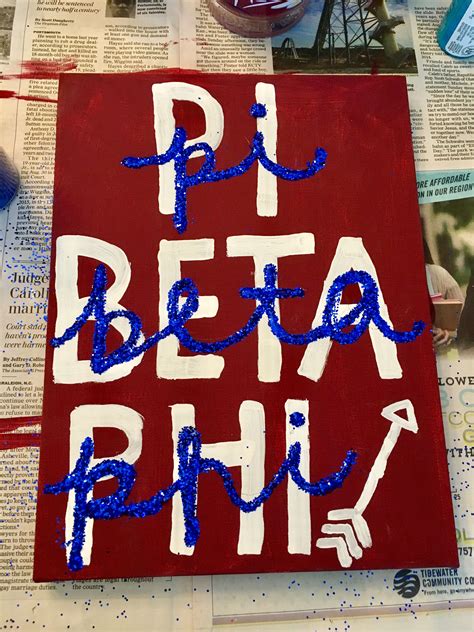 Pi Phi Canvas I Made Over The Summer Phi Pi Phi Pi Beta Phi