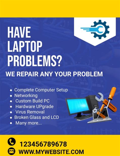 Computer And Laptop Repair Flyer Template Postermywall