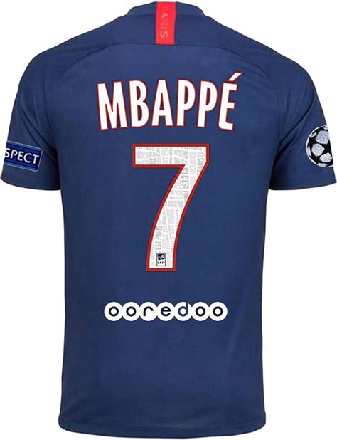 Paris Saint Germain 20192020 Season Mens Soccer 7 Mbappe Home Jersey