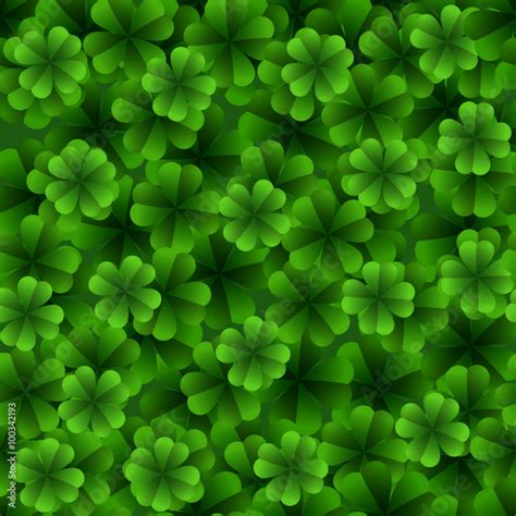 Four Leaf Clover Seamless Pattern Stock Image And Royalty Free