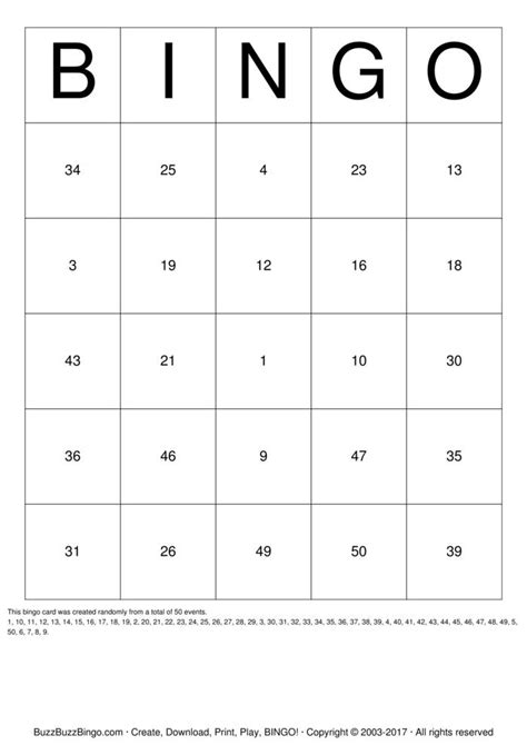 Numbers Bingo Cards To Download Print And Customize