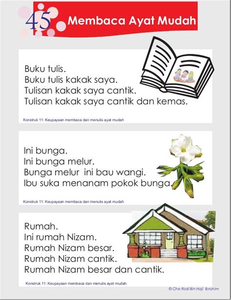 Ayat Mudah Bahasa Melayu Prasekolah