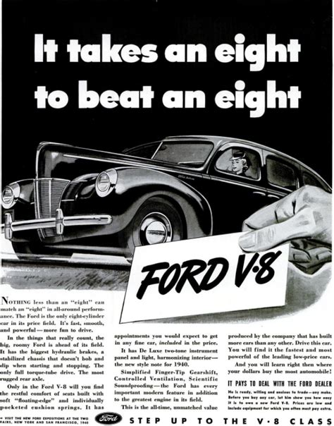 From Life Magazine June 3 1940 1940 Ford Car Ads Commercial