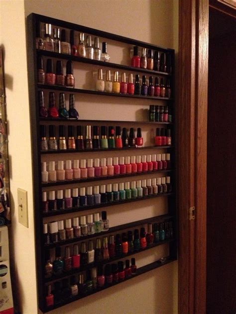 I was able to fit 67 polishes because i have differenct brands and different sizes but i still have like 15 more that didnt. Makeup Mania ♥: DIY: Nail Polish Rack