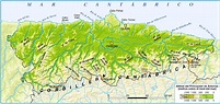 Mapa de Asturias - Mapa Físico, Geográfico, Político, turístico y Temático.