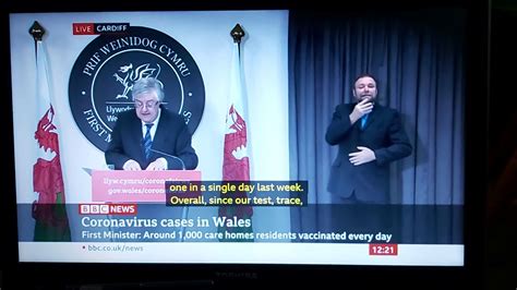 Welsh Government Press Briefings BSL Live At 12 15pm On BBC News