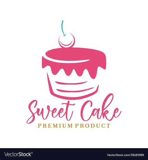Sweet Cake Logo Cake Shop Logo Design Royalty Free Vector
