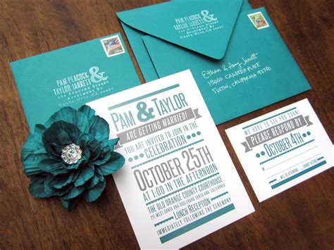 Teal and gray wedding invitations | Invitations, Wedding invitations, Grey wedding invitations