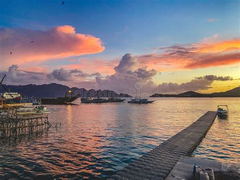 Coron Town Island Sunset In Palawan Philippines Stock Photo Image Of