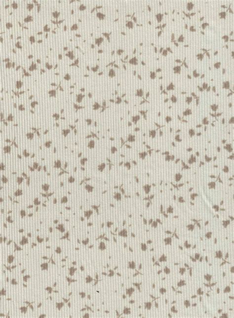 Beige Ditsy Floral Rib Knit Fabric Ribbed Knit Fabric Sew Etsy