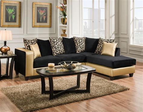 Black And Gold Sofa