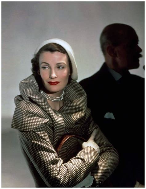 Wenda Parkinson In A Hardy Amies Coat 1949 Photo Norman Parkinson