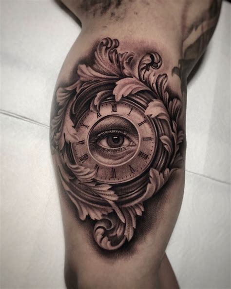 Eye Clock Filigree By Kiljun Seoulinktattoo Tattoo Tattoos
