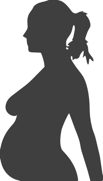 Pregnant Silhouette Pregnant Woman Clipart Png Download Original