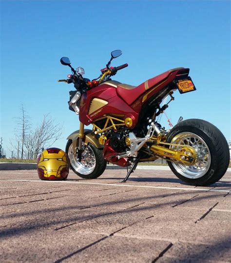 Designed in italy and manufactured in china, the benelli is the only honda grom clone that features electronic fuel injection. Iron Man Honda Grom Motorcycle | Honda Grom | Pinterest ...
