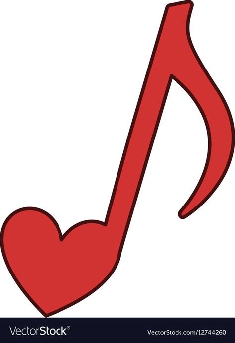 Music Note With Heart Vector Illustration Design Download A Free