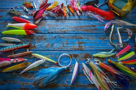 Fishing Lures Tackle Collection Minnows Stock Image Image Of Lures