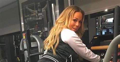 Showing Off Her Ass Ets Mariah Carey Hits The Gym In Fishnet Stockings And Stiletto Heels