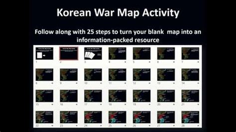 Korean War Map Activity Fun Easy Engaging Follow Along 28 Slide Ppt
