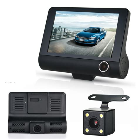 Three Shots Dual Lens 4 Hd 1080p Vehicle Car Dash Cam Rear Video
