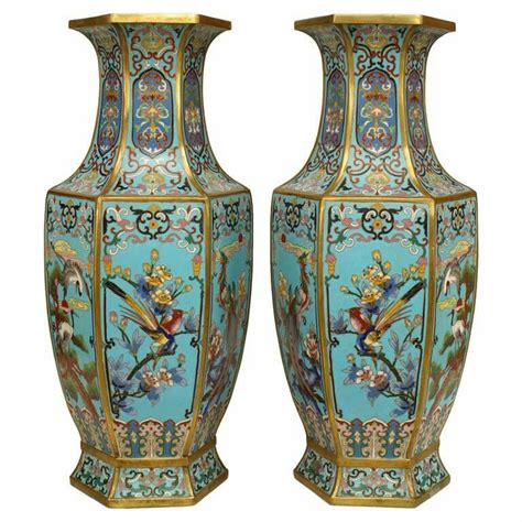 Pair Of 19th Century French Chinoiserie Vases Porcelain Eggs Fine