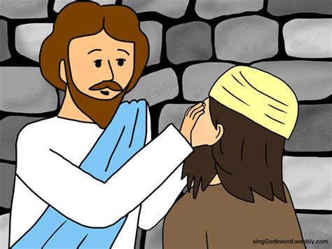 Jesus Heals The Blind Man Preschool Craft Blinds