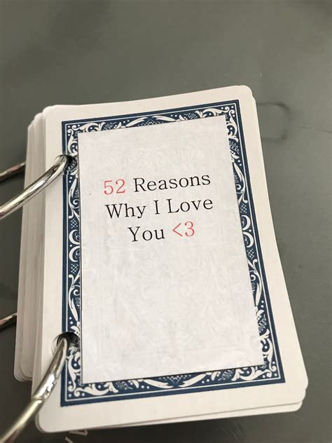 52 Reasons Why I Love You Card Deck Etsy Sweden