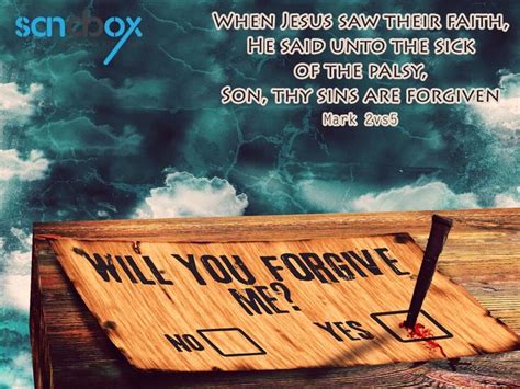 Sandbox Verse Of The Day When Jesus Saw Their Faith He Said To The