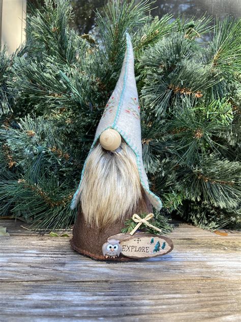 Nature Gnome Explore Gnome Wood Decor Gnome Gnome Shelf Sitter