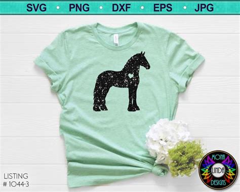 Friesian Decal Svg Horse Svg Horse Cut File Silhouette Etsy