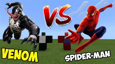 Venom Vs Spider Man Minecraft Pe Youtube
