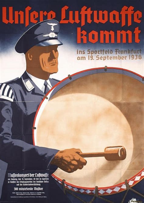 Unsere Luftwaffe Kommt 1936 Poster Vintage Poster