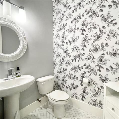 How To Update A Bathroom In Minutes With Peel And Stick Wallpaper