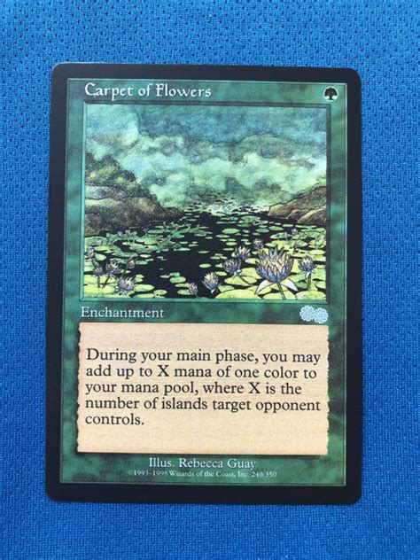 The gathering (mtg) and magic online (mtgo). Carpet of Flowers US Urza's Saga USG mtg proxy MTG magic ...
