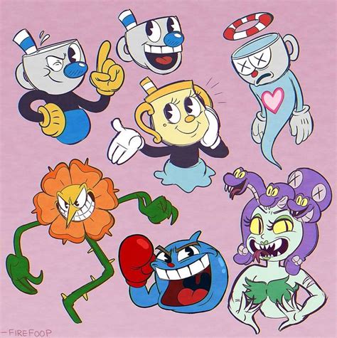 A Page Of Cuphead Sketches By Firefoop On Deviantart Cartoon Design