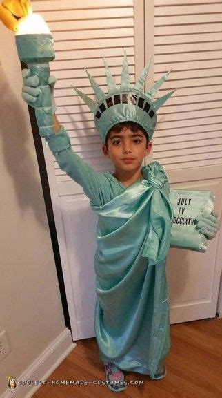 Meaningful Homemade Statue Of Liberty Child Costume Halloween