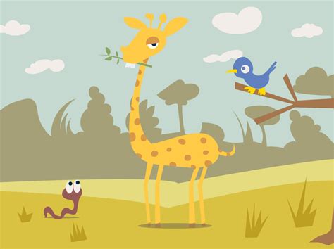 Cartoon Giraffe Free Vector Vector Art & Graphics | freevector.com