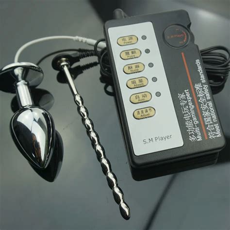 Electro Shock Pulse Anal Plug Vibrator Electric Shock Urethral Catheter Stimulator Anal Plug