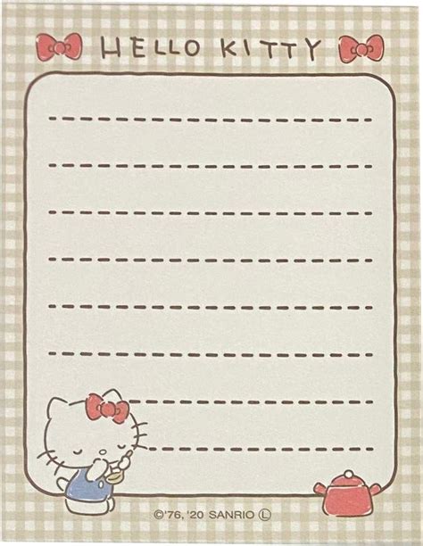 Note Writing Paper Note Paper Hello Kitty Items Sanrio Hello Kitty