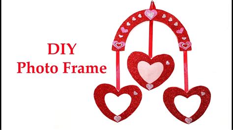 How To Make Photo Frame Diy Heart Photo Frame Youtube