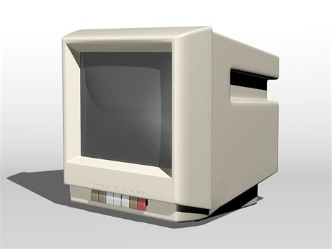 Old Computer Monitor 3d Model 3ds Max Files Free Download Modeling