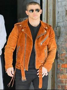 Nick Jonas Amiri Suede Biker Leather Jacket