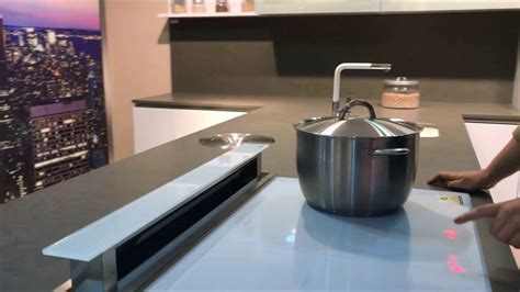 Sistema de control inteligente combinado de campana y placa de inducción. Extractor de humo integrado en tu cocina - YouTube