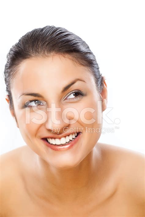 Close Up Of Beautiful Woman Face Stock Photos