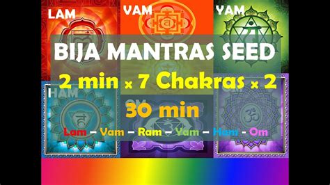 🕉 Bija Mantras Seed 2 Min X 7 Chakras X 2 30 Minmeditación