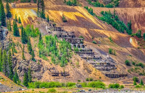 Photogaphs Of San Juan Mountain Mining Ruins Near Ouray Colorado