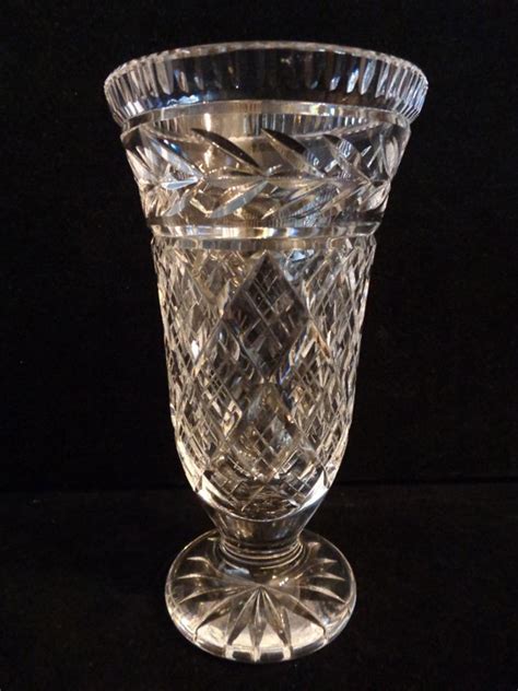 Sold Price Vintage Waterford Crystal Glandore Footed Vase Invalid